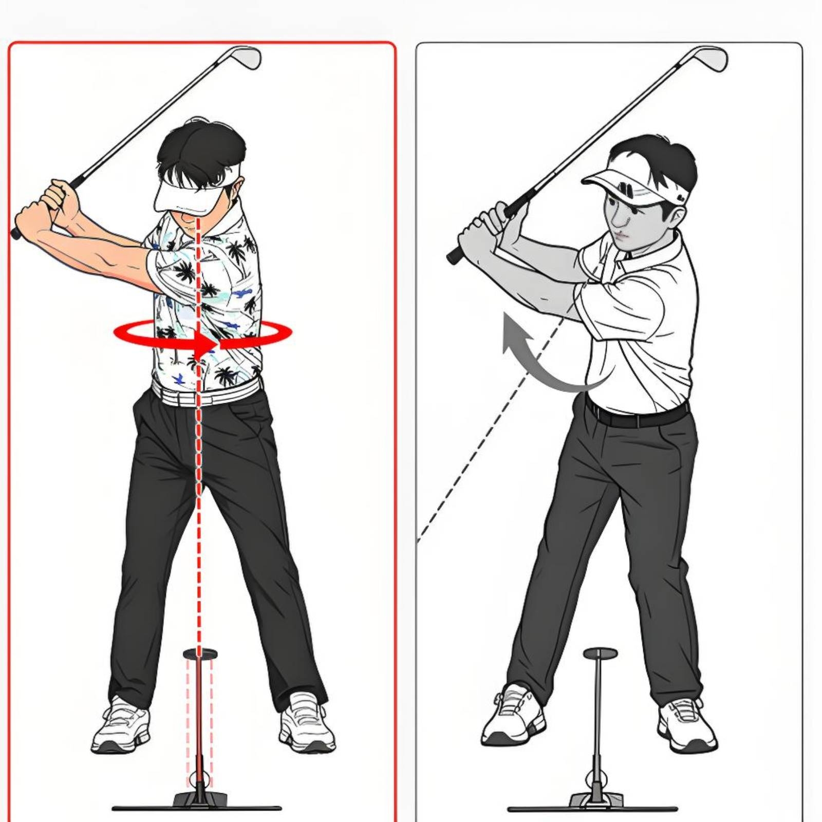 Golf Equipment Guide - Golf Swing Training Aid with Base