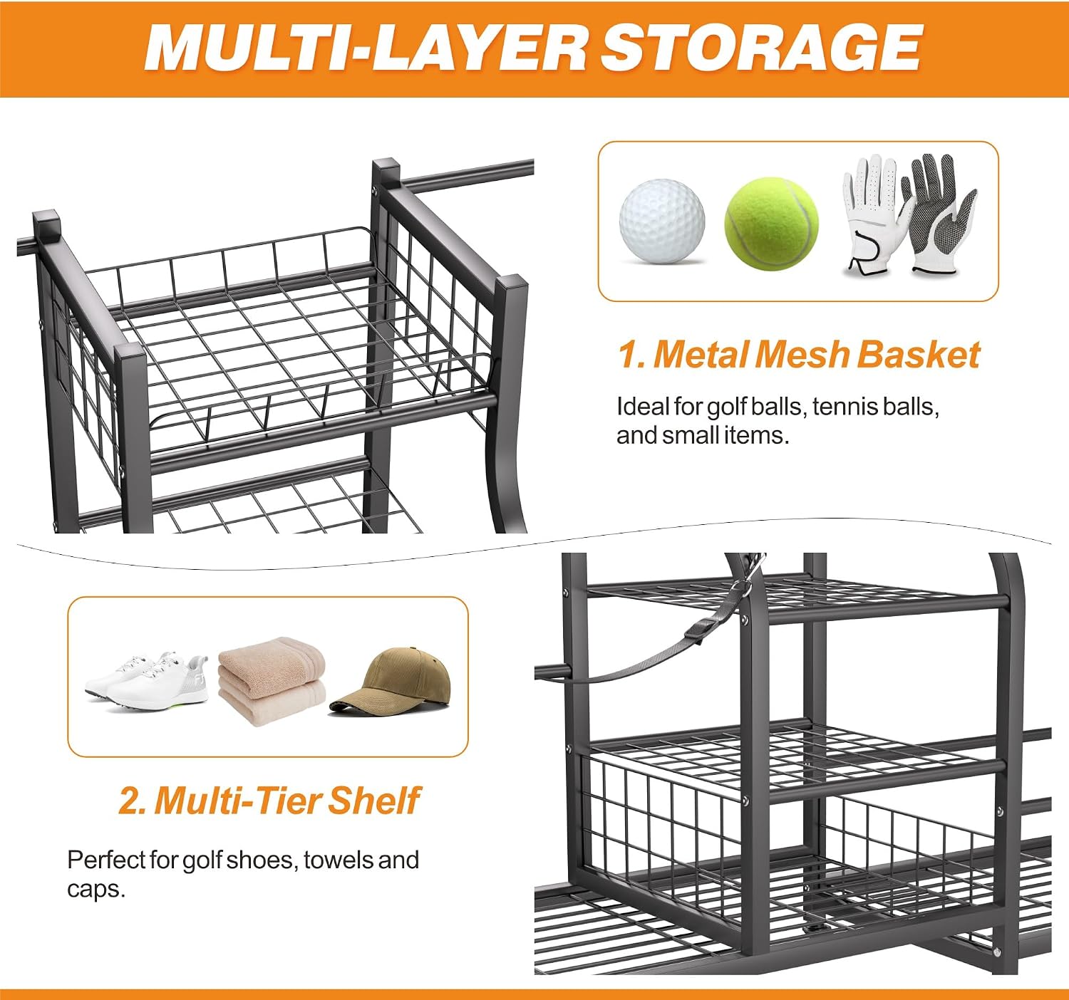 Golf Bag Storage Rack Organize - огляд і ціна Golf Equipment Bag